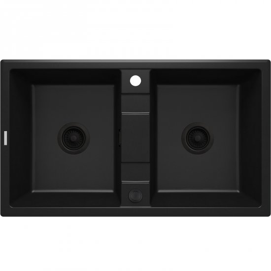 DEANTE Zlewozmywak granitowy ERIDAN nero 2-komorowy ZQE_N203