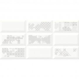 Płytka ścienna NARIS white patchwork glossy 29,7x60 gat. II