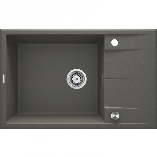 DEANTE Zlewozmywak granitowy ERIDAN antracyt metalik 1-komorowy z ociekaczem ZQE_T11B