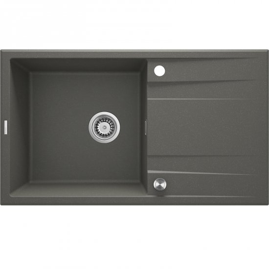 DEANTE Zlewozmywak granitowy ERIDAN antracyt metalik 1-komorowy z ociekaczem ZQE_T113