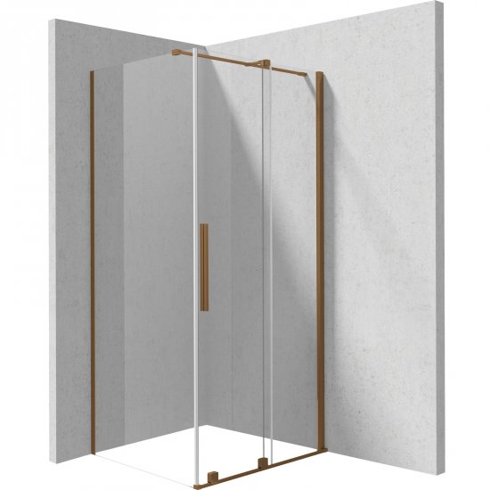 DEANTE Kabina prysznicowa prostokątna PRIZMA 100x80 cm brąz szczotkowany KPNCP10S08