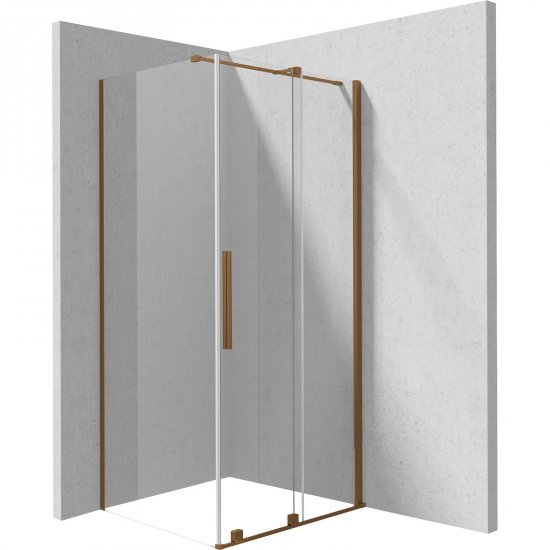 DEANTE Kabina prysznicowa prostokątna PRIZMA 120x90 cm brąz szczotkowany KPNCP12S09