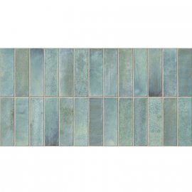 Gres szkliwiony hiszpański Gayafores DECO ARTIS GREEN błyszczący 32x62,5 gat. I