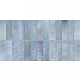 Gres szkliwiony hiszpański Gayafores DECO ARTIS BLUE błyszczący 32x62,5 gat. I