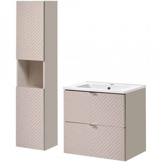 COMAD Zestaw mebli VIVA CASHMERE szafka z umywalką meblową DANCE 60 cm, słupek 30 cm