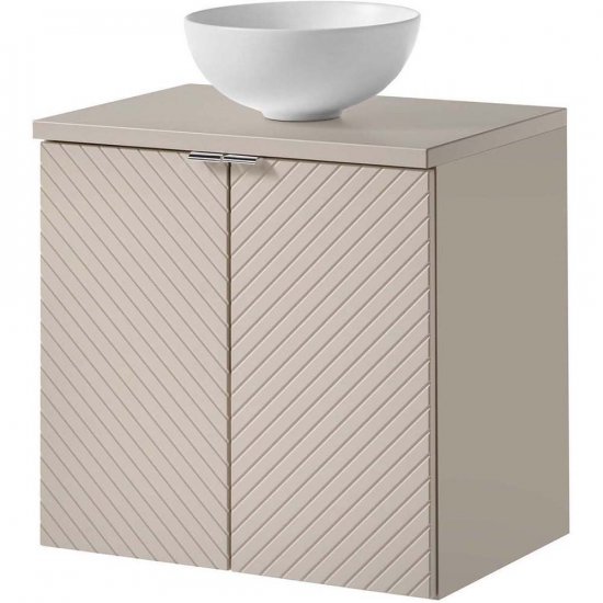 COMAD Zestaw mebli VIVA CASHMERE szafka z drzwiami z blatem CASHMERE 60 cm, umywalka DOMI
