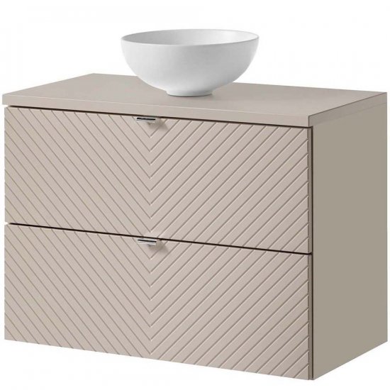 COMAD Zestaw mebli VIVA CASHMERE szafka z blatem CASHMERE 80 cm, umywalka DOMI