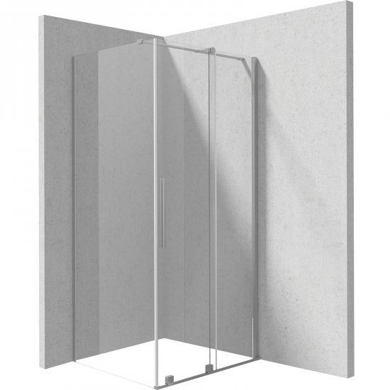 DEANTE Kabina prysznicowa prostokątna PRIZMA 100x80 cm stal szczotkowana KPNFP10S08