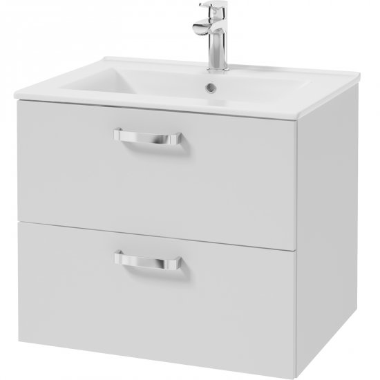 DEFTRANS Szafka PROXI z umywalką meblową wpuszczaną w blat biała 50 cm