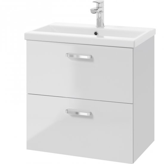 DEFTRANS Szafka PROXI z umywalką meblową wpuszczaną w blat biała 60 cm