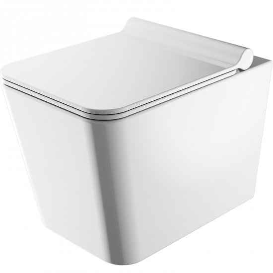 OMNIRES Miska WC podwieszana BOSTON bezkołnierzowa z deską wolnoopadającą BOSTONMWBP