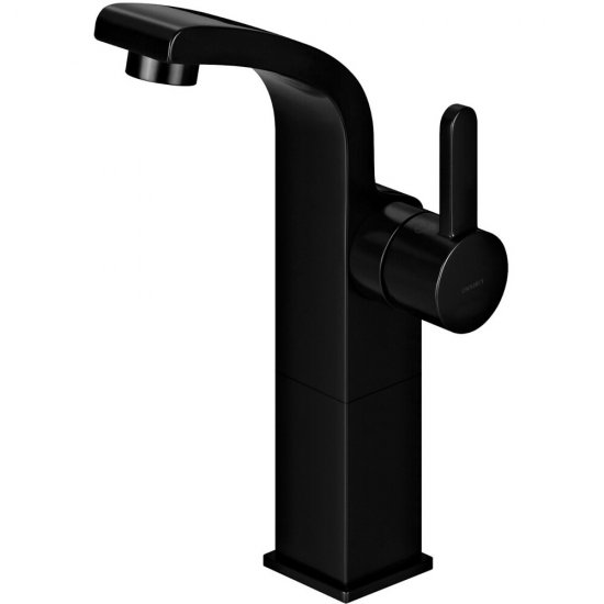 OMNIRES Bateria umywalkowa DARLING stojąca wysoka 24 cm czarna półmat DA5012BL