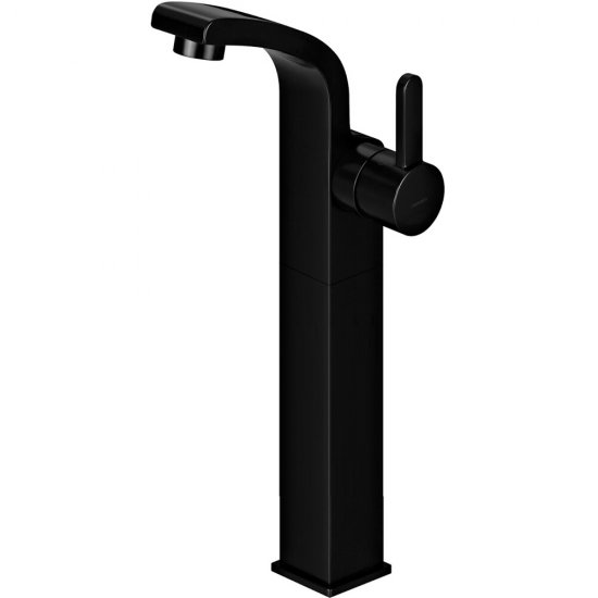 OMNIRES Bateria umywalkowa DARLING stojąca wysoka 33 cm czarna półmat DA5013BL