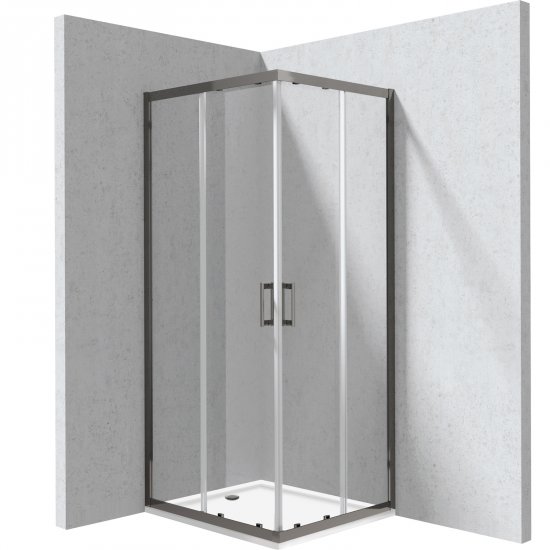 DEANTE Kabina prysznicowa FUNKIA EVO z brodzikiem prostokątna 80x90 titanium KYCPD089P