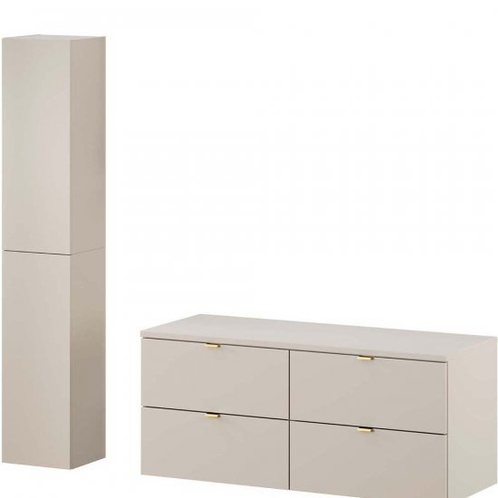COMAD Zestaw mebli DALIA CASHMERE 2 szafki z blatem CASHMERE 120 cm, 2 półsłupki 80x30 cm