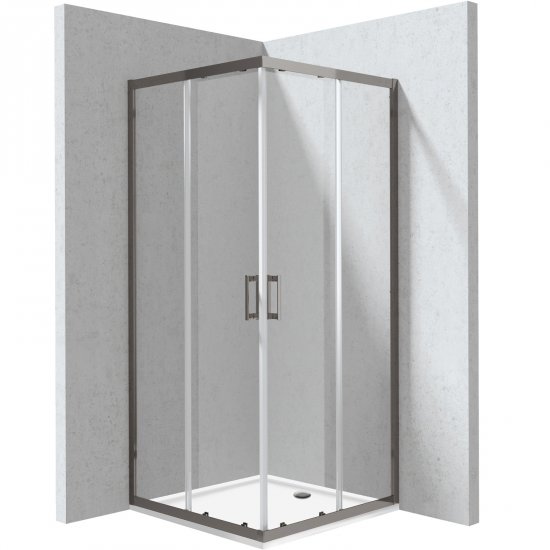 DEANTE Kabina prysznicowa FUNKIA EVO z brodzikiem kwadratowa 80x80 titanium KYCPD088P
