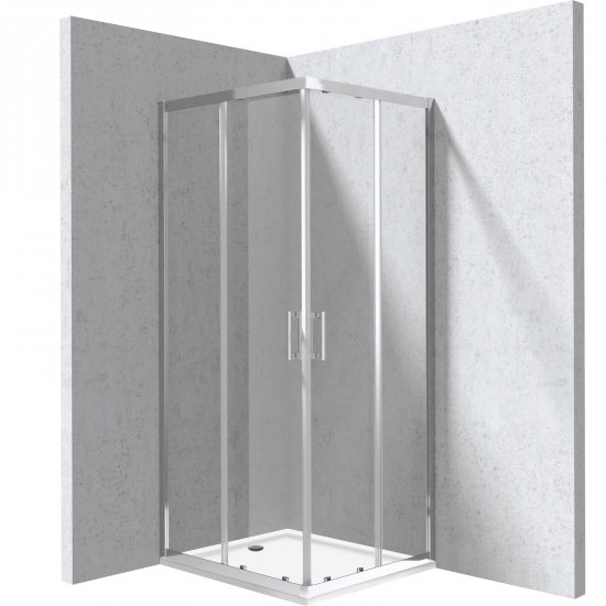 DEANTE Kabina prysznicowa FUNKIA EVO z brodzikiem prostokątna 80x90cm chrom KYCP0089P