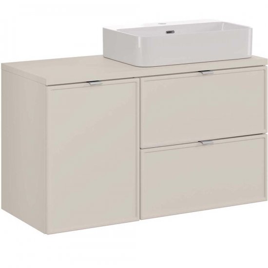 COMAD Zestaw mebli BELLA CASHMERE 2 szafki z blatem CASHMERE 100 cm, umywalka TRUST