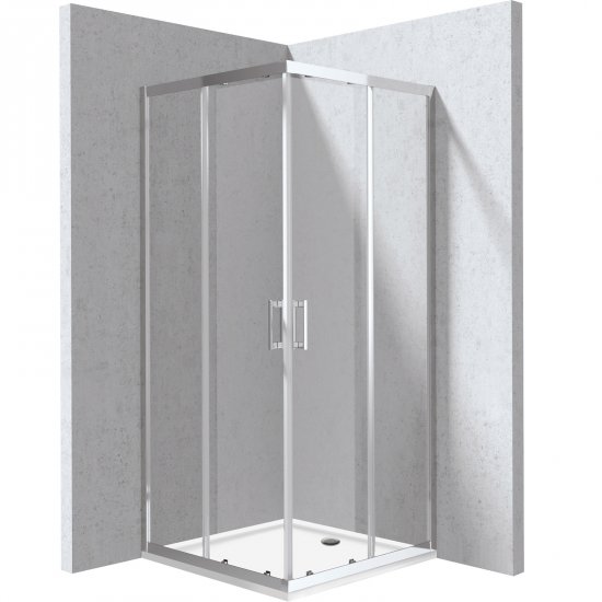DEANTE Kabina prysznicowa FUNKIA EVO z brodzikiem kwadratowa 80x80cm chrom KYCP0088P