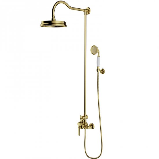 OMNIRES Kolumna prysznicowa ARMANCE z baterią mieszaczową mosiądz szczotkowany AM5244BSB