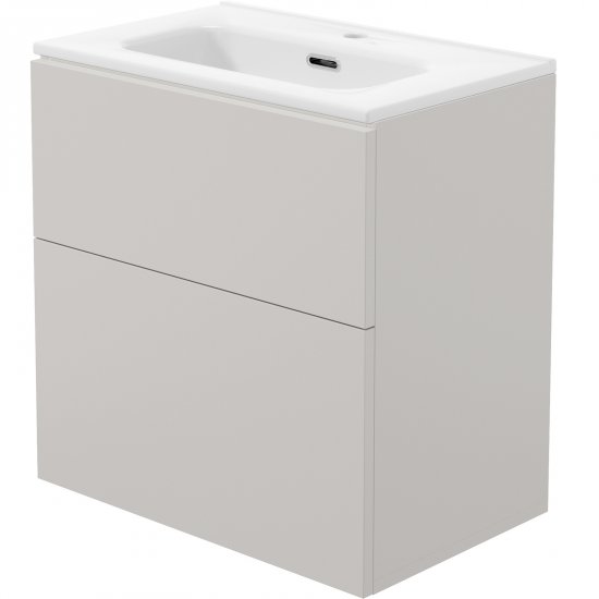 DEANTE Szafka PRIZMA kaszmir z umywalką meblową TUBO 60 cm STKU6U6U6M