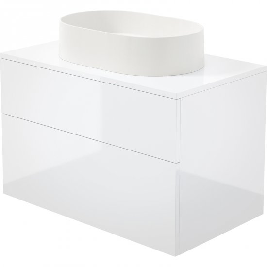 DEANTE Zestaw mebli PRIZMA szafka z blatem 80 cm, umywalka SILIA SD6B8SAU6S