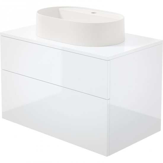 DEANTE Zestaw mebli PRIZMA szafka z blatem 80 cm, umywalka SILIA SD6B8SAU6B