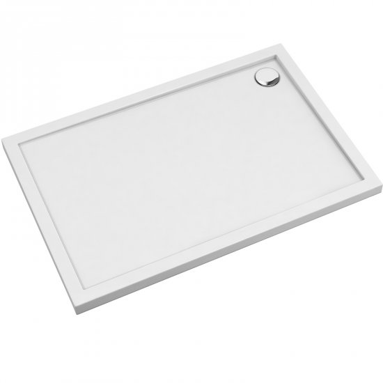 OMNIRES Brodzik prostokątny MERTON 100x80x4,5 biały połysk MERTON80-100-PBP