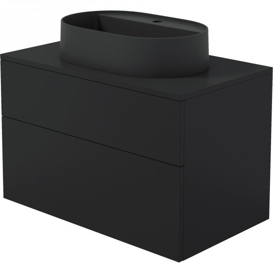 DEANTE Zestaw mebli PRIZMA szafka z blatem 80 cm, umywalka SILIA SDNB8SNU6B