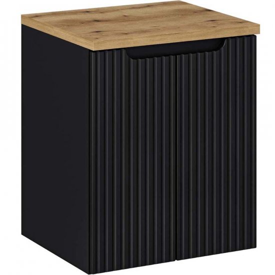 COMAD Szafka podumywalkowa z drzwiami NOVA BLACK z blatem OAK 50 cm