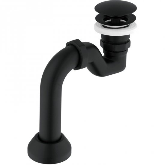 BESCO Syfon wannowy klik-klak RETRO czarny matt OKK-CZR