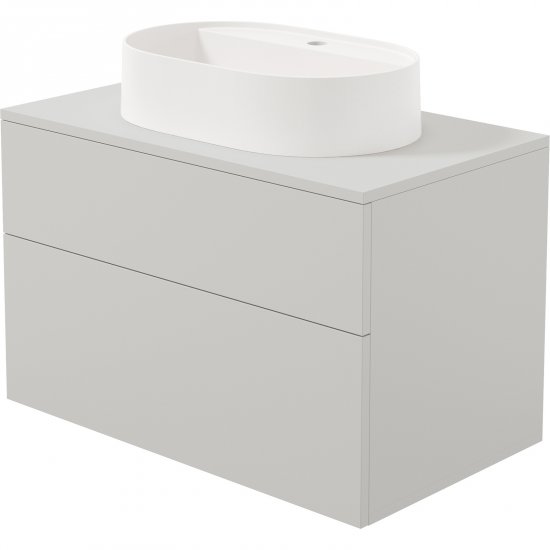 DEANTE Zestaw mebli PRIZMA szafka z blatem 80 cm, umywalka SILIA SDKB8SAU6B