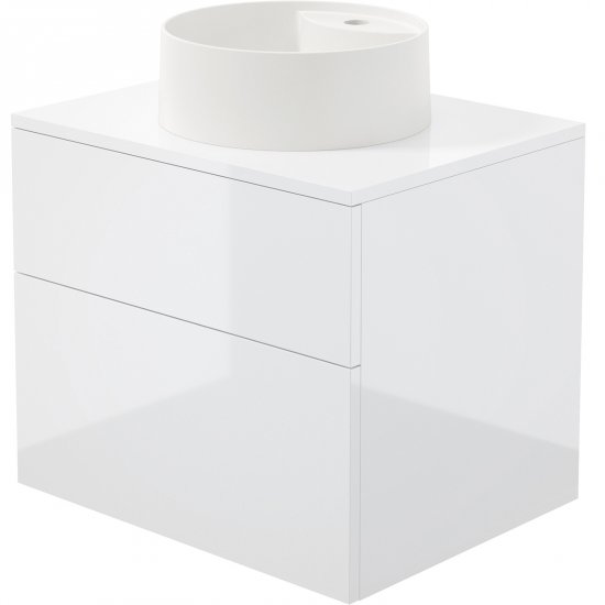 DEANTE Zestaw mebli PRIZMA szafka z blatem 60 cm, umywalka SILIA SD6B6SAU4B