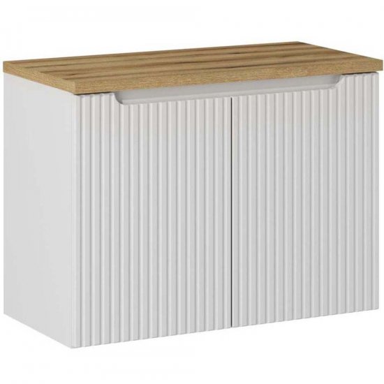 COMAD Szafka podumywalkowa z drzwiami NOVA WHITE z blatem OAK 80 cm