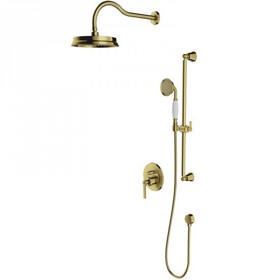 OMNIRES Zestaw prysznicowy podtynkowy ARMANCE z baterią mieszaczową mosiądz szczotk.SYSAM20BSB