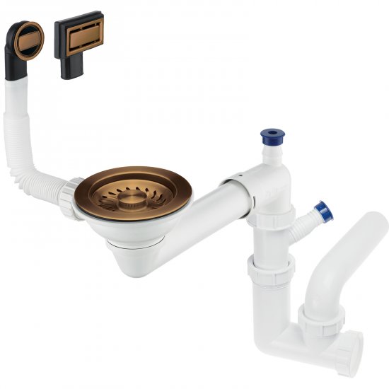 DEANTE Syfon do zlewozmywaka SPACE-SAVER 1-komorowego ZXY_C949