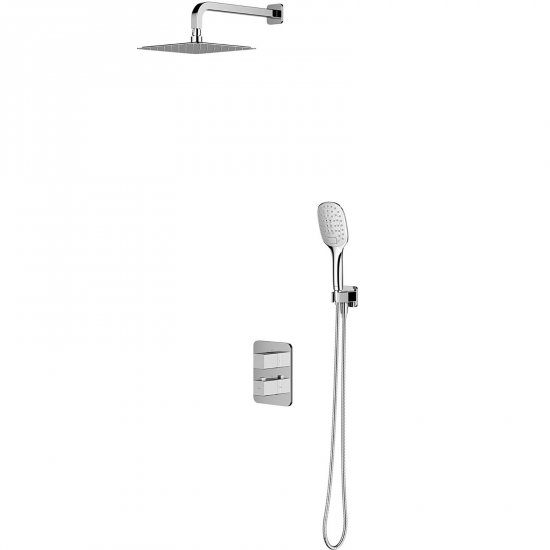 OMNIRES Zestaw prysznicowy podtynkowy SLIDE z baterią termostatyczną chrom połysk SYSSL11CR
