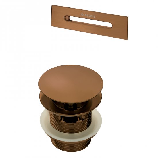 DEANTE Zestaw akcesoriów do wanny korek i przelew brąz szczotkowany KYY_C10B