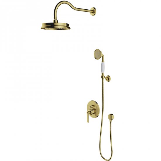 OMNIRES Zestaw prysznicowy podtynkowy ARMANCE z baterią mieszaczową mosiądz szczotk. SYSAM10BSB