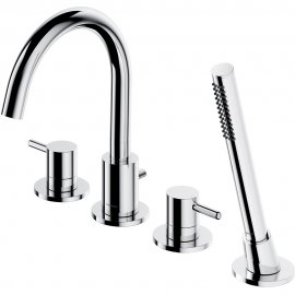 OMNIRES Bateria nawannowa Y 4-otworowa chrom połysk Y1232CR