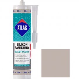 Silikon sanitarny Atlas 034 jasnoszary 280 ml