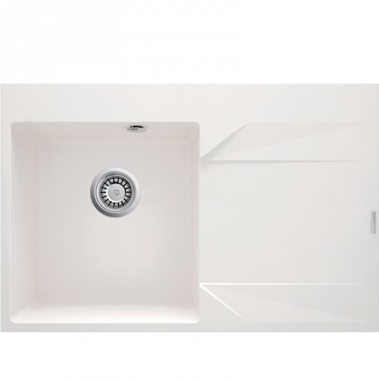 DEANTE Zlewozmywak granitowy EVORA alabaster 1-komorowy z ociekaczem ZQJ_A11P