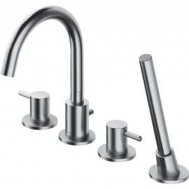 OMNIRES Bateria nawannowa Y 4-otworowa nikiel szczotkowany Y1232NI