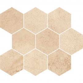 Płytka ścienna mozaika SAHARA DESERT yellow hexagon mat 28x33,7 gat. I