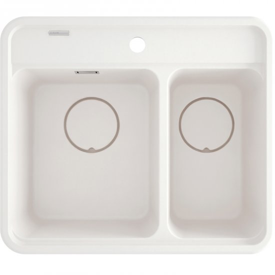 DEANTE Zlewozmywak granitowy MOMI alabaster 1,5-komorowy ZKM_A503