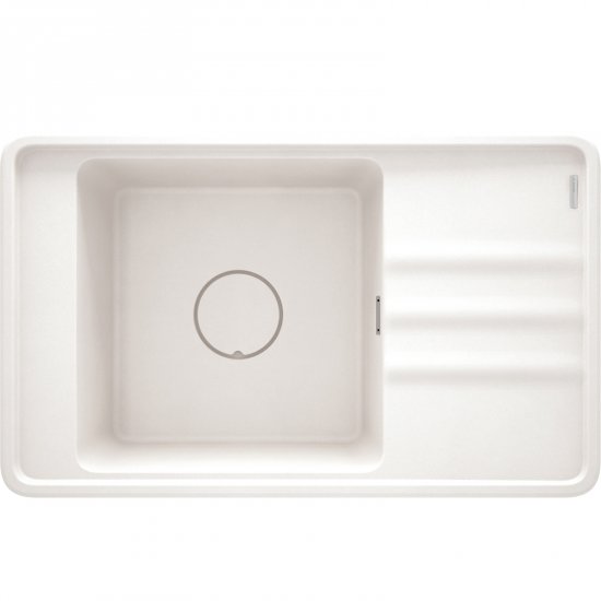 DEANTE Zlewozmywak granitowy MOMI alabaster 1-komorowy z ociekaczem ZKM_A11B