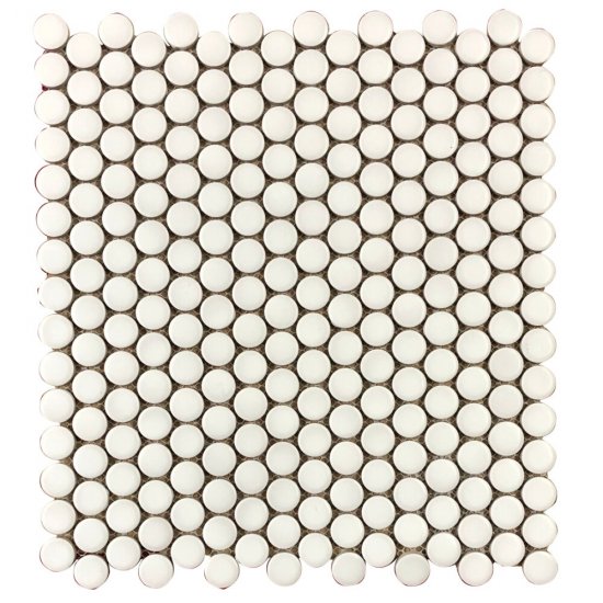 Mozaika gresowa SMALL CIRCLES white mat 29,2x31,3 gat. I