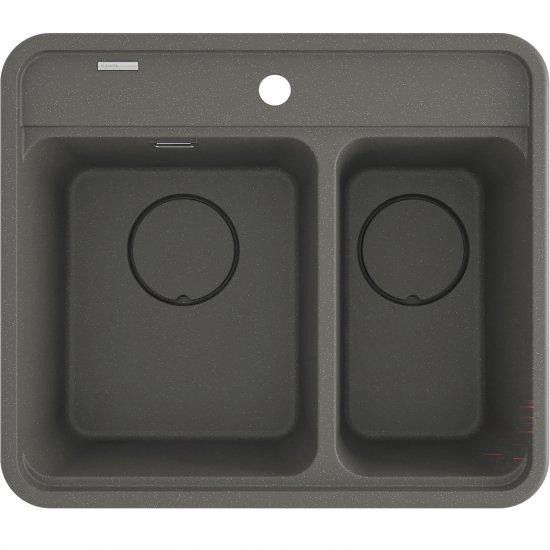 DEANTE Zlewozmywak granitowy MOMI antracyt metalik 1,5-komorowy ZKM_T503
