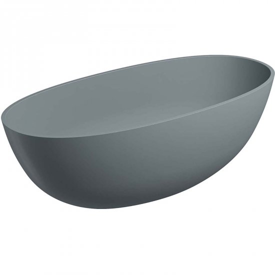 OMNIRES Wanna wolnostojąca SHELL M+ ash grey mat 160x75 syfon z korkiem klik-klak SHELLWWAG