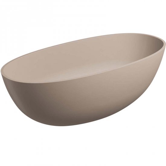 OMNIRES Wanna wolnostojąca SHELL M+ dune beige mat 160x75 syfon z korkiem klik-klak SHELLWWDB